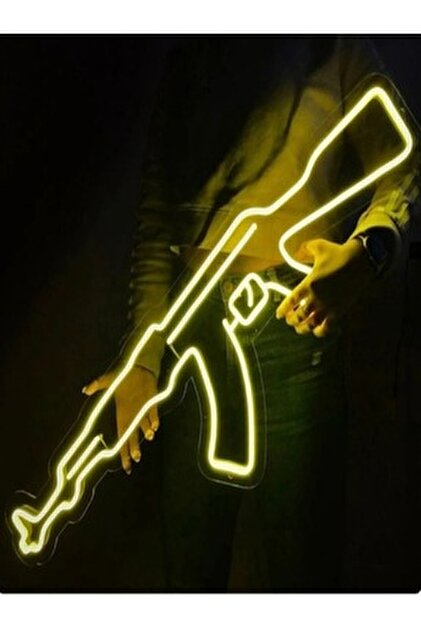 Neonyum CSGO oyun odası AK47 için AK47 Gun Neon İşaretler duvar yatak ...