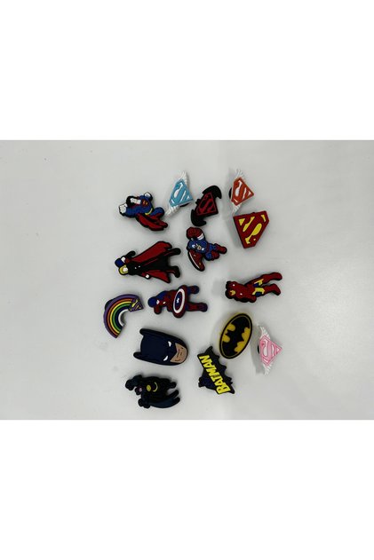 Marvel (spiderman,captain America ,batman,ironman) Crocs Terlik Süsü 15 Li