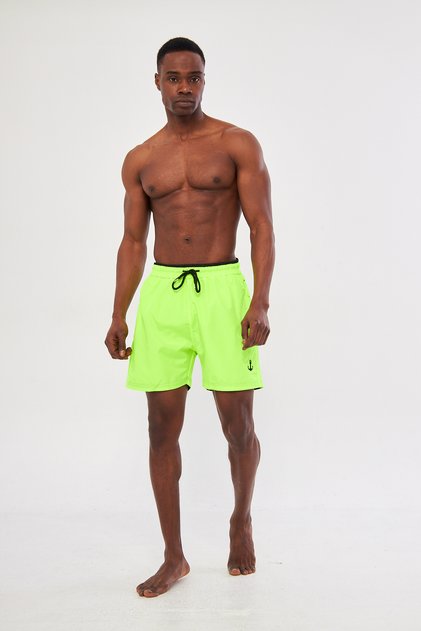 Colorful Pocket Zippered Swim Shorts