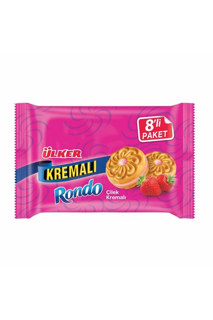 ÜLKERKremalı Rondo Çilekli 8 Li (61gr*8) 6 Paket