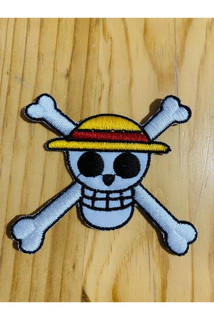One Piece Luffy Hasır Şapka Yama Patch 6x6 Cm