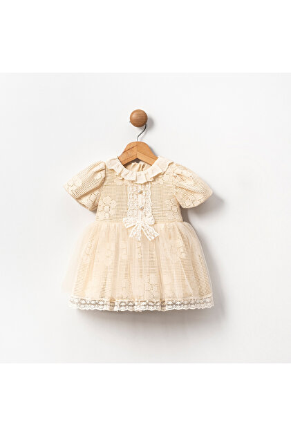 Cumino Mary & Joe Vintage Dantel Detaylı Kız Bebek Elbise 9-12-18