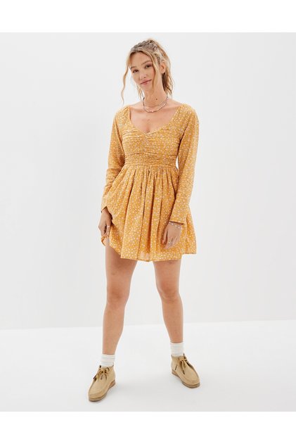 Yellow Women's / Girls' Dress U-1399-7053