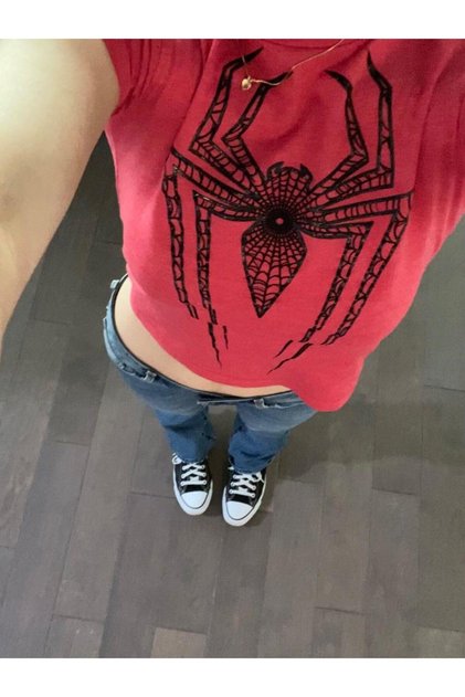 Blunt Blunt Spider Printed Red Crop Blouse