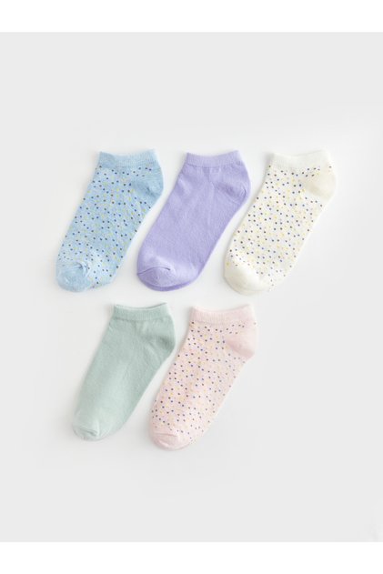 Patterned Women's Booties Socks 5 Pack