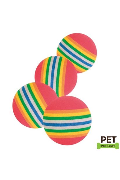 Trixie Kedi Oyuncağı, Renkli Top 3, 5cm - 2
