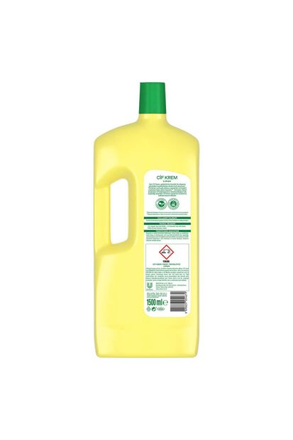 Cif Krem Yüzey Temizleyici Limon Klor Boya Fosfat Paraben Içermez 1500 ml 2adet - 8
