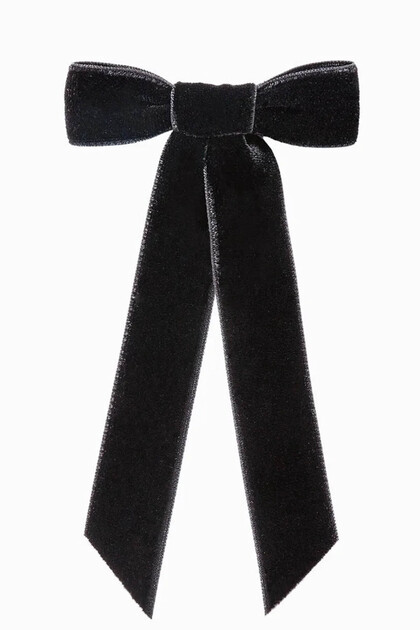 Velvet Double Women's Hair Clip Black