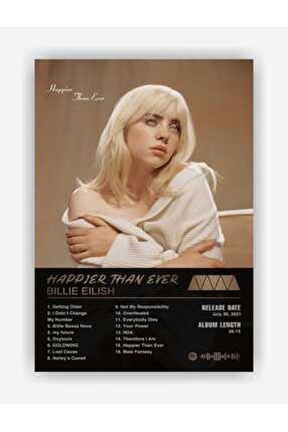 Sticksy Billie Eilish Hit Me Hard And Soft Albümü Çerçevesiz Albüm