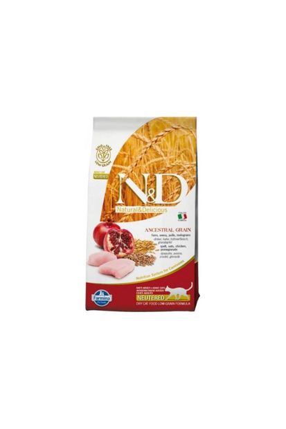 N&D A.grain Düşük Tahıllı Tavuklu Ve Narlı Kısırlaştırılmış Yetişkin Kedi Kuru Maması 1.5 Kg - 1