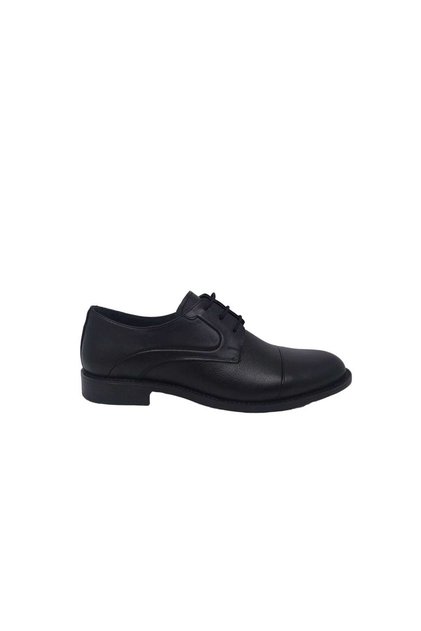 364 Men's Black Lace-Up Genuine Leather Classic Lightweight Shoes