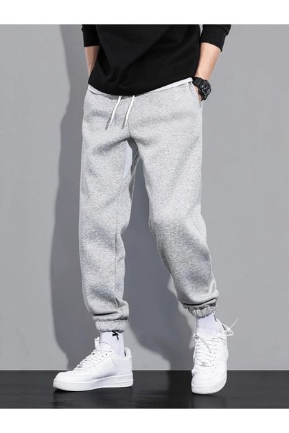 Black Large Size Oversize Baggy Men's Sweatpants
