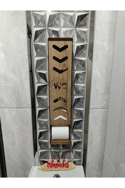 Tuvalet Kağıtlığı Wc Kağıtlık Yedekli Ahşap Kapaklı Tuvalet Kağıdı Standı Tutacağı Askısı
