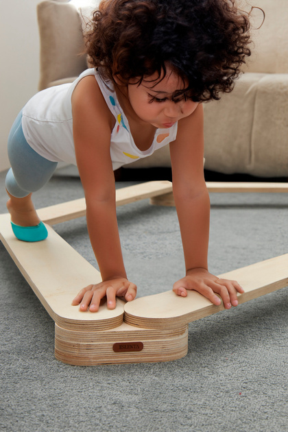 Disassembled Wooden Balance Board Track for Children