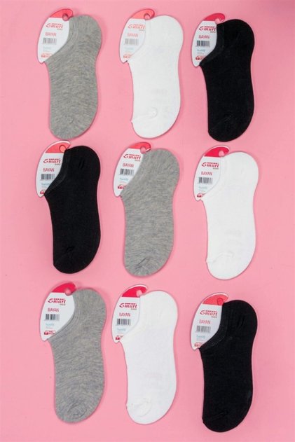 Women's Cotton Summer Snekers Assortment Socks 9 Pieces