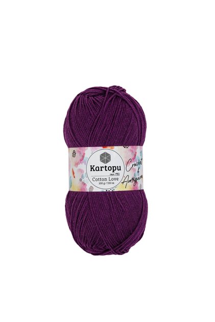 Cotton Love Plum K727 Amigurumi Cotton Hand Knitting Yarn 100 Gr