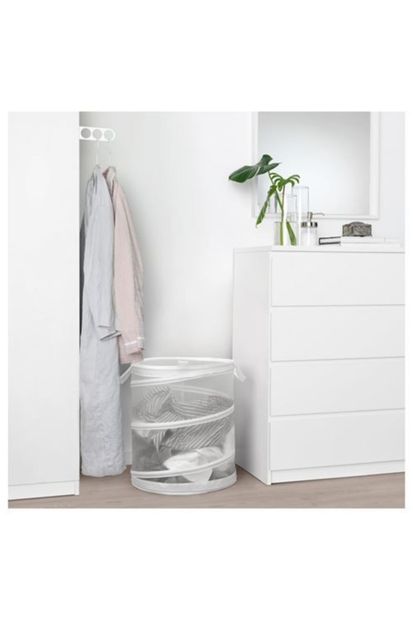 IKEA Çamaşır Sepeti, Beyaz 79 Litre Meridyendukkan 50 Cm, 9 Kg Pratik Çamaşır Sepeti - 3