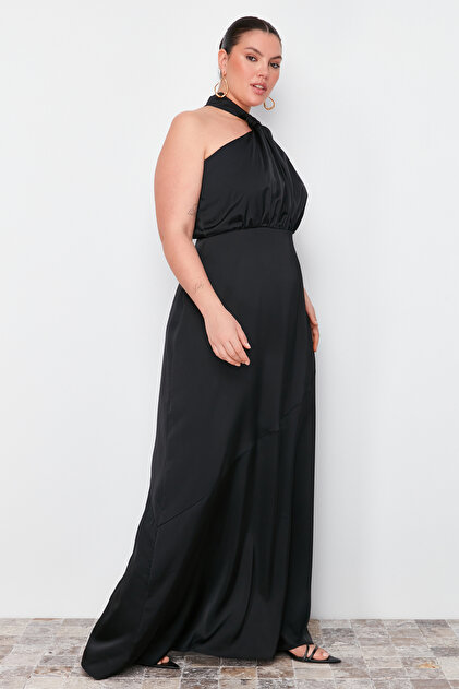 strapless open back dress Cowl Halter Mini Black Lace Dress Night Out Occasion Outfit  Styledup.co.uk