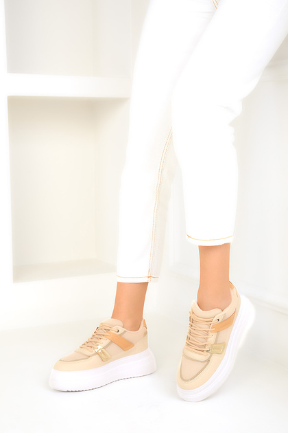 Beige Women's Sneakers 17842