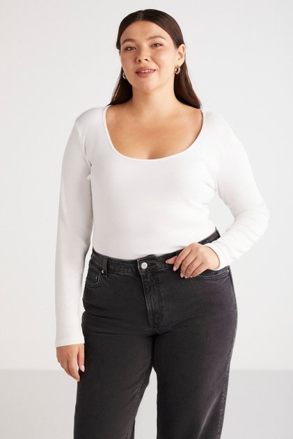 Versaybb Women's Regular Slim White White Large Size Body