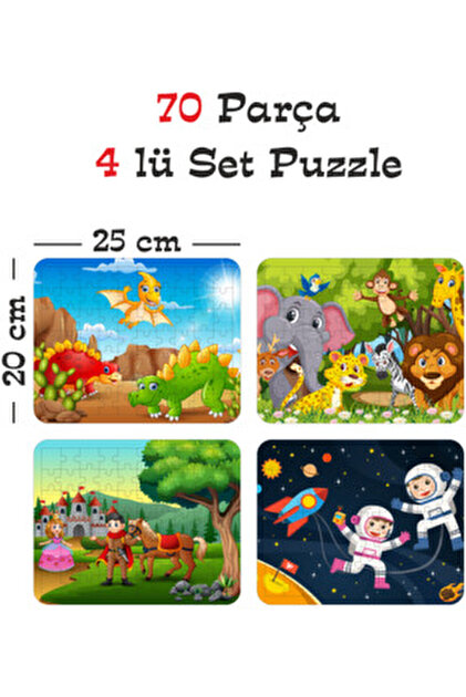 gift plus 70 Parça Ahşap Eğitici Yapboz Puzzle Seti (set 4 gift plus 70 Parça Ahşap Eğitici Yapboz Puzzle Seti (set 4