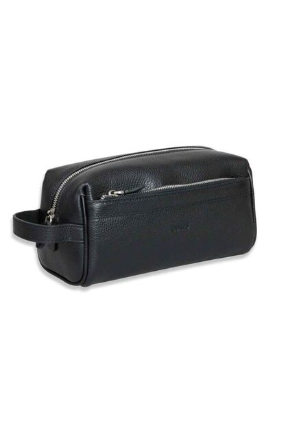 Black Double Compartment Genuine Leather Unisex Handbag - Grd2403xw22519
