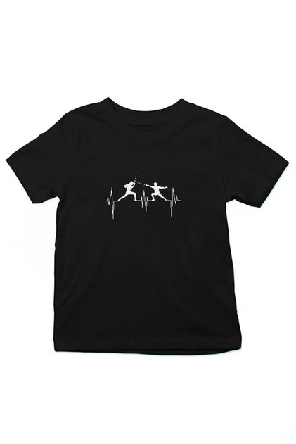 Fencing Black Unisex Kids T-Shirt T-Shirt