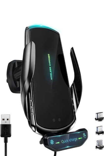 15w Araç Içi Sensörlü Wireless Şarj Ve Telefon Tutucu Manyetik Tpyc-iphone-mikro Uyumlu Manyatik Uç Aromaterapi Difüzör
