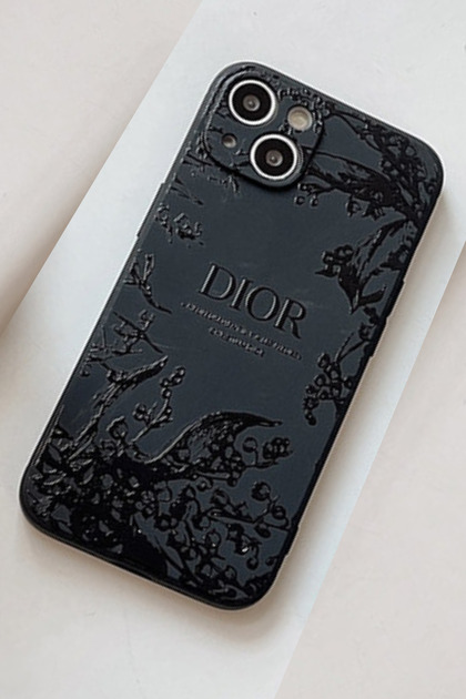 peakaks İphone 13 Uyumlu Dior Tasarımlı İçi Kadife Premium Siyah
