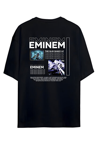 Adrift Eminem - The Slim Shady LP Tasarımlı Unisex Oversize T