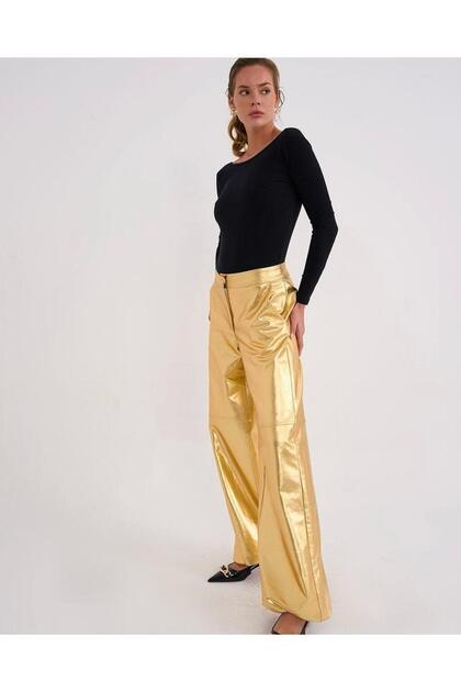 METALİK GOLD PANTOLON