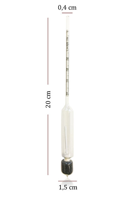 AEK-Tech 3'lü Set Termometreli Alkolmetre 0-40-70-100 - 8