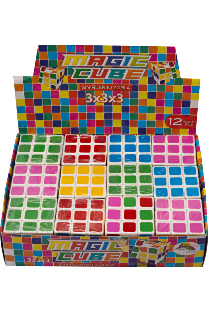 Mahi Max Magic Cube Zeka Küpü Rubik Küp Beyaz Zeminli 6 Renk Küp