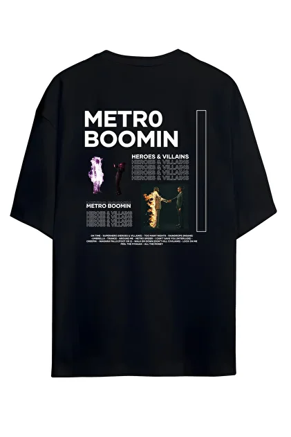 K　metro boomin tシャツ heroes&villains Metro Boomin Heroes & Villains Merch Metrooo! Cover T-shirts