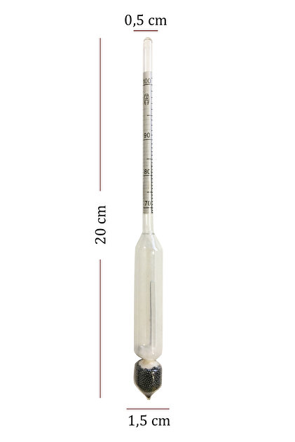 AEK-Tech 3'lü Set Termometreli Alkolmetre 0-40-70-100 - 6