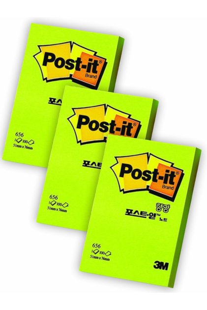 Post-It Yapışkanlı Not K. Yeşil 51X76Mm 656-Lime 3'Lü