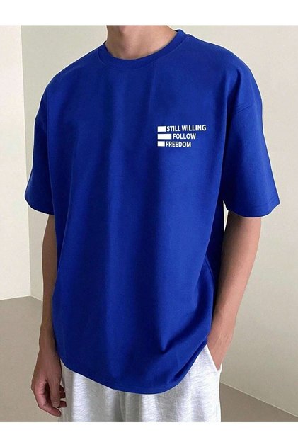 Still Willing Printed Oversize Men's T-shirt Casual Boyfirend