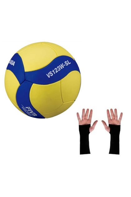 Tvf Onayllı 5 No Yapıştırma Mini Voleybol Topu VS123W-SL+2 ADET VOLEYBOL ELLİĞİ SİYAH
