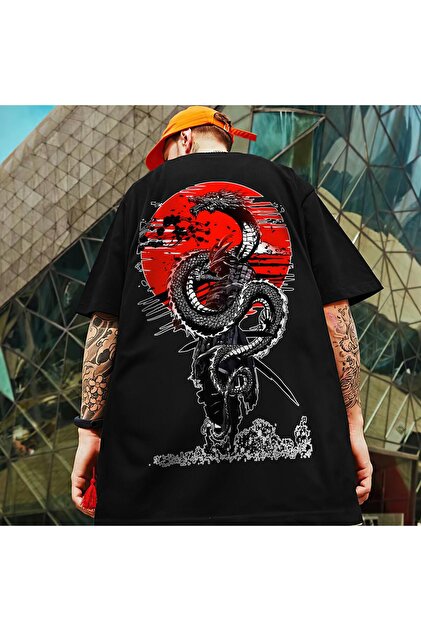 GALASHOP japon samuray kılıcı unisex baskı erkek T-shirt Mod57