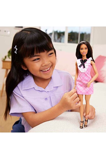 Barbie Ekose Elbiseli Fashionistas Bebeği HJT06 - Fiyatı, Yorumları