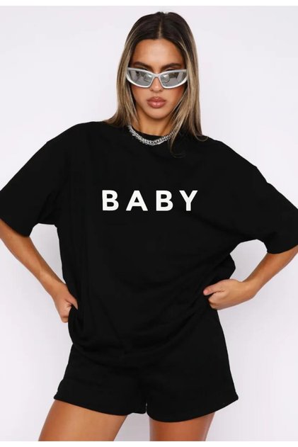 طقم شورت و تي شيرت مطبوع من BABY