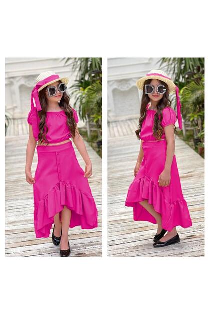 Girl's Blouse / Skirt / Hat 3-Piece Combination
