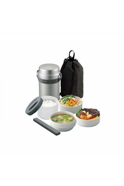 SL-JAF14-SA Vakumlu Yemek Termosu Kabı 1.23L Gümüş