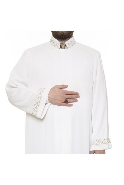 Furkan İmam Cübbesi Açık Krem