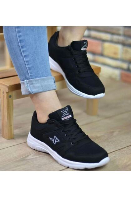 Siyah - Unisex Spor Ayakkabı Ultra Tam Anatomik Yürüyüş Koşu Günlük Spor Ayakkabı