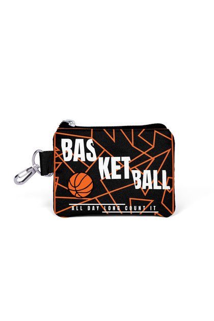Orange Black Basketball Coin Bag 21908