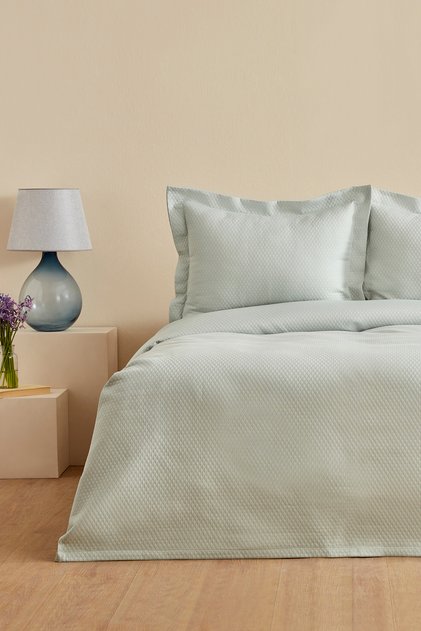Renessa 100% Cotton Double Bedspread Sage