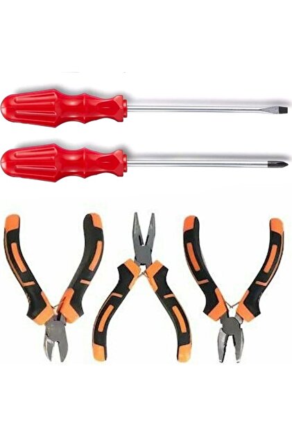 BarkoFix 5 Li Set Mini Pense Seti Yan Keski Kargaburun Düz ve