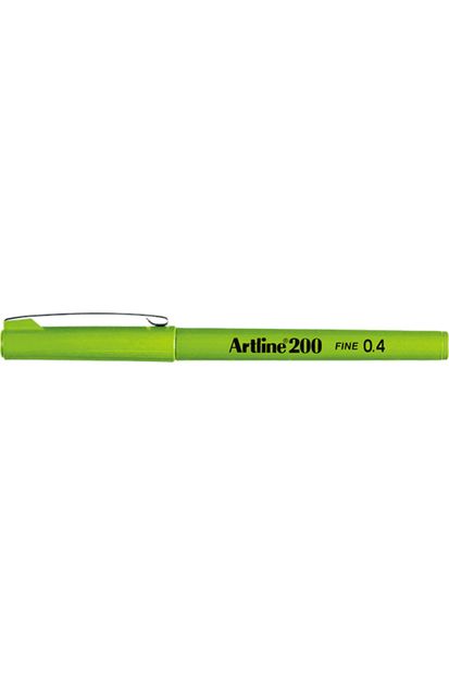 artline 200 Fineliner 0.4mm Keçe Uçlu Kalem Sarımsı Yeşil - 1
