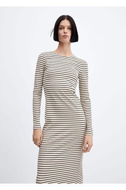 MANGO Striped rubber knit dress- Trendyol MANGO Striped rubber knit dress- Trendyol